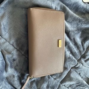 plum kate spade wallet